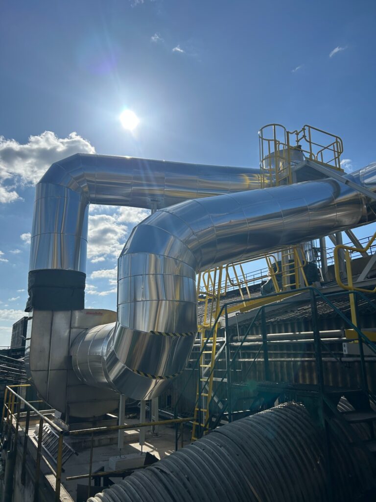 Réseau de recirculation et gaines calorifugées
